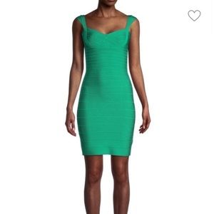NWT Herve Leger Sweetheart Neckline Banded Mini Bodycon Dress